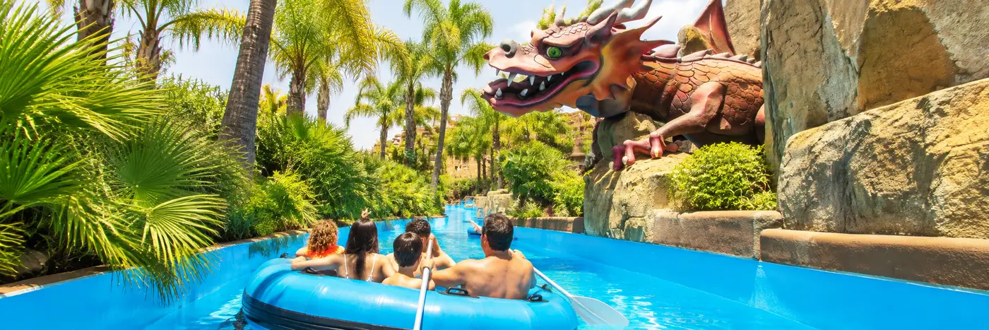 Parque Acuático Polinesia von Magic World in Marina d'Or (illustrative Nachbildung)