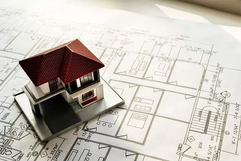 Woning in aanbouw: planning en architectonisch ontwerp