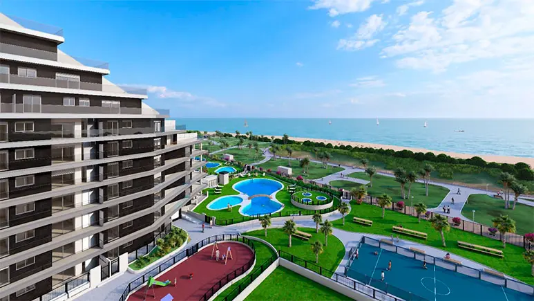 Vista de la playa desde el edificio Ciudad Jardín 4